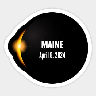 Total Solar Eclipse Maine 2024 Sticker